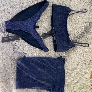 Mica Riverside Sparkle Triangl Bikini NWOT